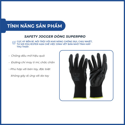 Găng tay bảo hộ chống dầu nhớt Jogger SUPERPRO