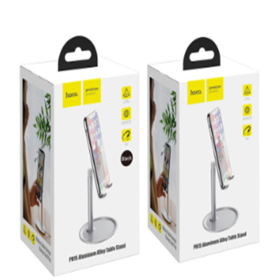 Giá Đỡ Điện Thoại Hợp Kim Nhôm Để Bàn Hoco PH15 + Tặng Kèm Dây Bọc Cáp Sạc, Bọc Dây  Tai Nghe - Hàng CHính Hãng
