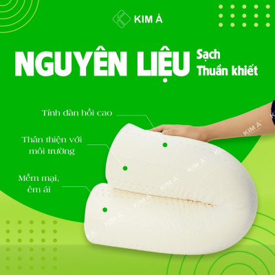 Gối Ôm cao su Thiên Nhiên KIM Á Body Latex