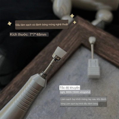 Chổi Vệ Sinh Móng Đầu Cước Hồng, Lắp Được Vào Máy Mài Tích Điện Sau Khi Mài Dũa Móng, Đầu Chổi Phủi Bụi Móng Và Vệ Sinh Đầu Mài, Lau Sạch Bụi Móng