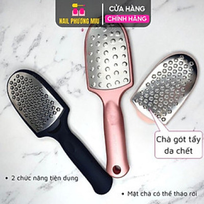 Cây Chà Gót Chân Inox 2 Mặt 27cm, Loại Bỏ Tế Bào Chết Hiệu Quả, Tay Cầm Nhựa Chắc Chắn, Làm Nail Thư Giãn Và Chăm Sóc Chân
