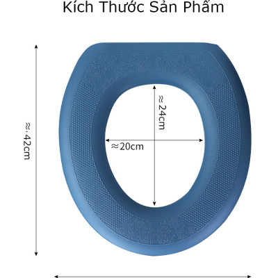 Miếng Lót, Đệm Lót Bồn Cầu Giữ Ấm Mùa Đông KUNBE, Chống Thấm Nước Chất Liệu Mút Xốp EVA Mềm Mại Ấm Áp - Giao Màu Ngẫu Nhiên