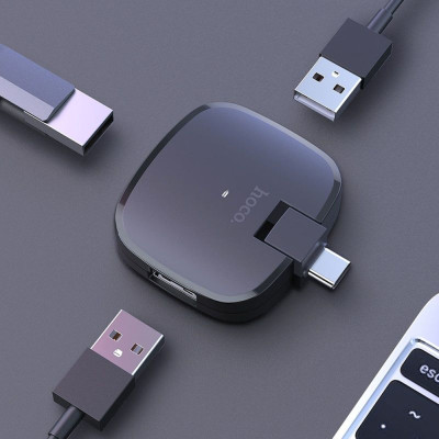 Bộ Chuyển Hoco HB11 Type-C Sang 3 cổng USB 2.0) - Hàng Chính Hãng 