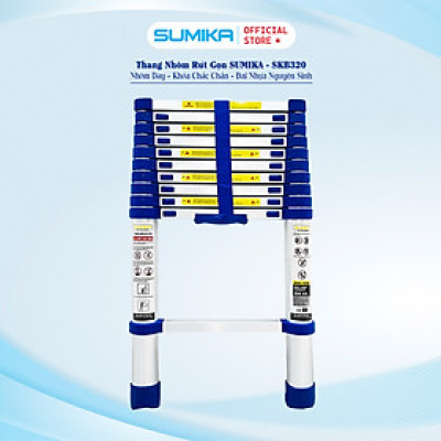 Thang nhôm rút gọn SUMIKA SKB320 - Chiều cao tối đa 3.2m, chiều cao rút gọn 0.78m, tải trọng 300kg