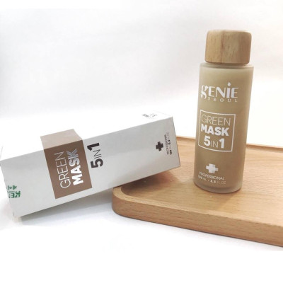 Mặt nạ tẩy da chết thải độc da sạch mụn cám, mụn đầu đen giúp da mịn màng GREEN_MASK_5IN1_GENIE 100ml