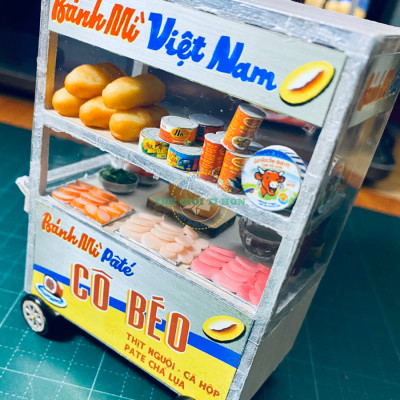 MÔ HÌNH TỰ LẮP RÁP DIY SÀI GÒN XƯA VÀ NAY - XE BÁNH MÌ VIỆT NAM - HR13