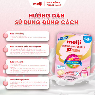 Combo 2 Hộp Sản Phẩm Dinh Dưỡng Công Thức Meiji Growing Up Formula EZcube - Nhập khẩu chính hãng (560g)