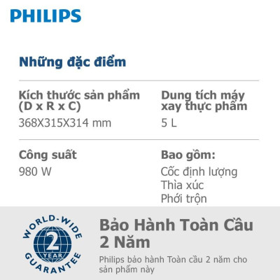 Nồi Áp Suất Điện Tử Philips HD2136/66, 5Lit - 980W, Hàng Chính Hãng