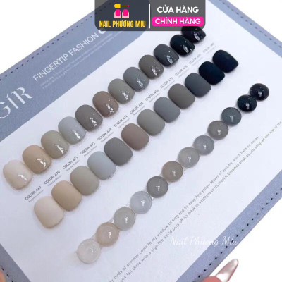 Set Sơn Gel BUBGIR 12 Màu Xanh Xám Số 40 Làm Nail Chuẩn Màu Chai 15ml, Tặng Bảng Màu Cao Cấp, Sơn Móng BUB GIR Đậm Mướt Không Lem, Bền Màu Nữ Women