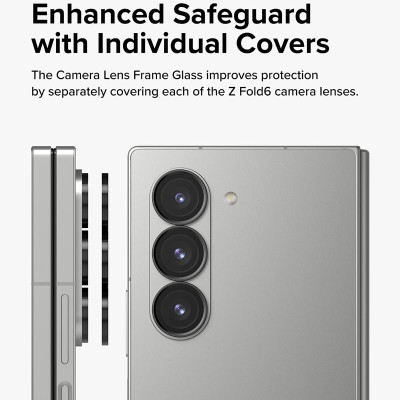Dán camera cho Samsung Galaxy Z Fold 6/ Z Fold 7 RINGKE Lens Frame Glass kèm khung trợ dán_ Hàng chính hãng
