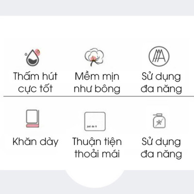 Bộ 2 khăn tắm khổ lớn microfiber KOSKO kích thước 70x140cm và 35x75cm siêu thấm hút không rụng lông