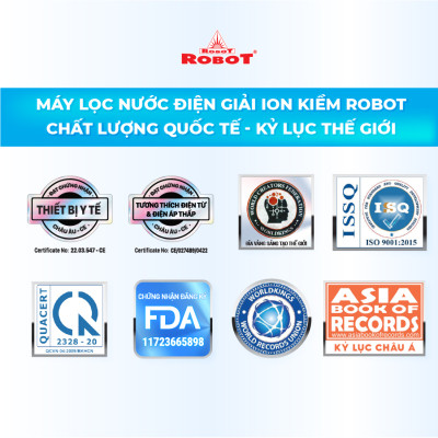 Máy Lọc Nước Điện Giải ROBOT IonSmart 710 Chức Năng Nóng Thông Minh Bộ Điện Phân Có 7 Tấm Điện Cực - Hàng Chính Hãng
