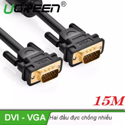 Ugreen UG11634VG101TK 15M màu Đen Cáp tín hiệu 2 đầu VGA - HÀNG CHÍNH HÃNG