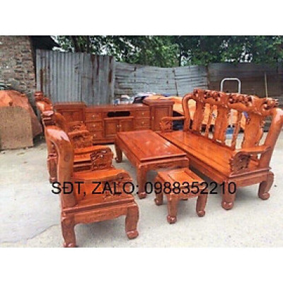 ️ Combo bộ soan tay 10 cộng kệ tivi gỗ soan đào