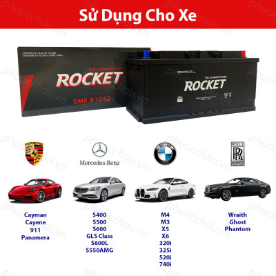 Bình Ắc Quy 12V-110Ah, Ắc Quy ROCKET SMF 61042