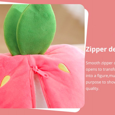 Thú nhồi bông thỏ cà rốt dâu tây 2 trong 1 - Size từ 20 đến 55cm - Quà tặng gấu bông thỏ siêu dễ thương - Gối ôm mềm mịn cho bé
