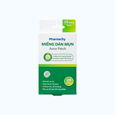 Miếng dán mụn Pharmacity hộp 20 miếng