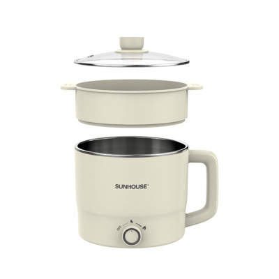 Lẩu điện mini đa năng Sunhouse SHD4516, SHD4517 - Đa năng 4in1 - Lòng nồi inox 304 - Tích hợp tay cầm - Gia nhiệt trực tiếp - Hàng chính hãng