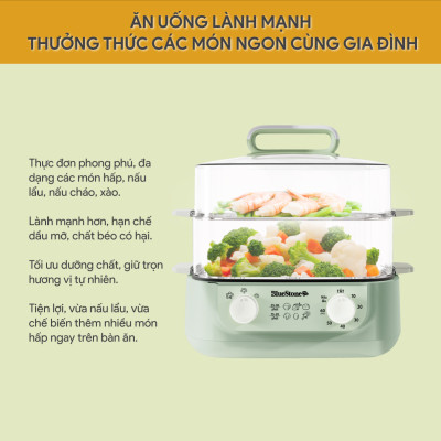 Nồi Hấp Đa Năng BlueStone MPB-7235 15 Lít 1500W - Hàng Chính Hãng