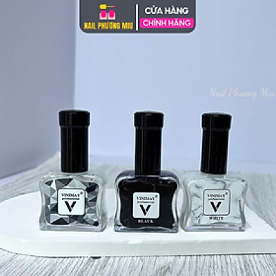 Cồn Loang Vinimay Màu Trắng Đen Trong Suốt Cao Cấp 15ml Làm Nail Nhanh Khô, Tạo Hiệu Ứng Loang Màu Sơn Móng Nghệ Thuật Tiện Dụng Nữ Women