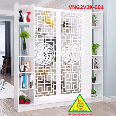 VÁCH NGĂN ĐÔI KẾT HỢP KỆ VNG2V2K-002 