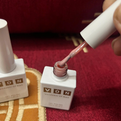 Sơn Gel Màu Thạch Hồng Cam VENDEENI V6-S04 Cao Cấp Chai 15ml Làm Nail Hàn Quốc Tone Hồng Nhạt Nhẹ, Gel đậm Đặc Mướt, Dễ Kéo Không Bị Gợn, Nắp Tròn
