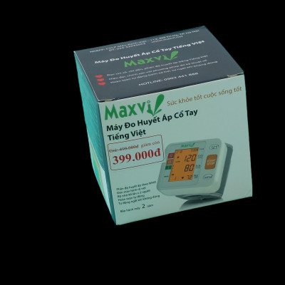 Máy đo huyết áp cổ tay kỹ thuật số Tiếng Việt - Maxvi BSX312 (X3)