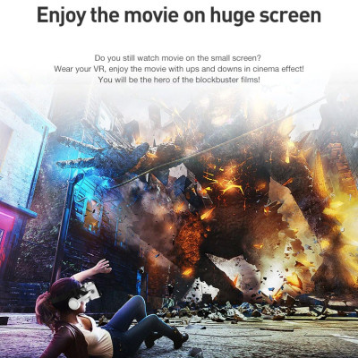 Hàng Chính Hãng - Kính Thực Tế Ảo VR Shinecon G04BS Model 2021 Tai Nghe Kết Nối Bluetooth Hỗ Trợ Điện Thoại 6.5 Inches