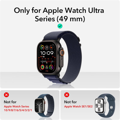 Kính Cường Lực Bảo Vệ Viền ESR Armorite Screen Protector cho Apple Watch Ultra 2/1 49mm – Hàng Chính Hãng 