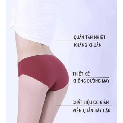 Quần Lót Nữ CottonFRRESHIPQuần Chip Nữ Y Tế O2 Cạp Ép  Kháng Khuẩn Không Đường May
