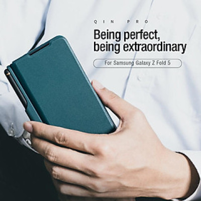 Bao da cho Samsung Galaxy Z Fold 7 , Z Fold 5 , Z Fold 4 , Z Fold6 (Fold 6 5G) hiệu Nillkin Qin Pro Leather(chống sốc, có khe để bút)- Hàng chính hãng