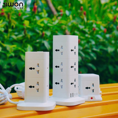 Ổ Cắm Điện Đa Năng JIWON JWD-T0419 (4 ổ cắm, 1 Type-C, 2 USB, Dây 2,4m) Hàng chính hãng