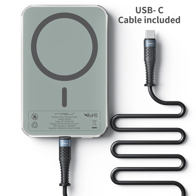 Pin Dự Phòng Không Dây MIPOW MAGLINK SLIM 5000 mAh SPQ02 Sạc Nhanh 20W Thiết Kế Siêu Mỏng Sạc Từ Tính Không Dây Hàng Chính Hãng