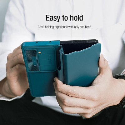 Bao da chống sốc cho Samsung Z Fold 7 / Z Fold 6 / Z Fold 5 trang bị nắp bảo vệ Camera và ngăn đựng S-Pen hiệu Nillkin Qin Pro (chất liệu da cao cấp, thiết kế thời trang cá tính) - Hàng nhập khẩu