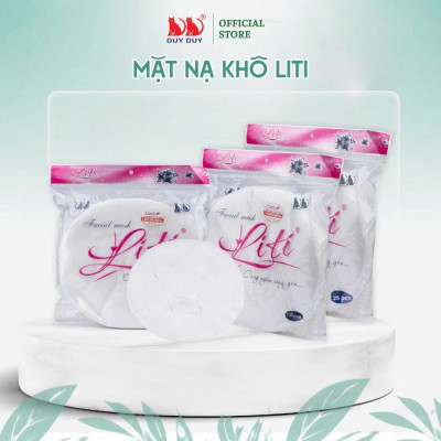Combo 5 Gói Mặt nạ khô Liti vải rayon mềm mịn 100 miếng (21x23cm) không hóa chất chuyên chăm sóc da mặt