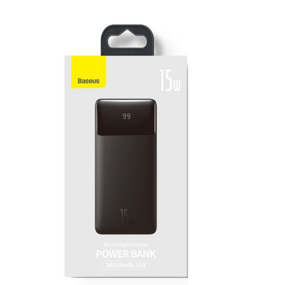 Pin sạc dự phòng 15W Baseus Bipow Digital pin 20000mAh màn hình LCD 3 Output - Hàng chính hãng
