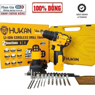 Máy Khoan Dùng Pin 16.8V Hukan HK-XC5 Không Chổi Than - Tặng Bộ Phụ Kiện 24 Chi Tiết Phụ Kiện Đi Kèm chính hãng