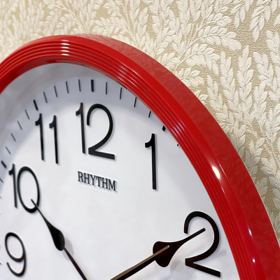 Đồng hồ Rhythm CMG734NR01 Kt 31.2 x 5.0cm, 710g. Vỏ nhựa. Dùng Pin.