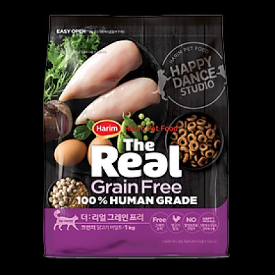 Thức ăn khô cho mèo The Real Grain Free Crunch Chicken Adult 1KG