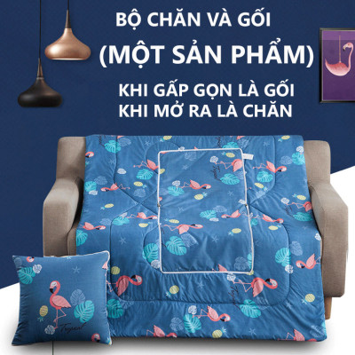 Gối Tựa Lưng , Gối Ngủ Văn Phòng Có Thể Mở Ra Thành Chăn Đắp Rất Tiện Lợi YESURE ( Mở Ra Làm Chăn , Gấp Gọn Thành Gối Tựa Trong 1 Sản Phẩm) - Hàng chính hãng