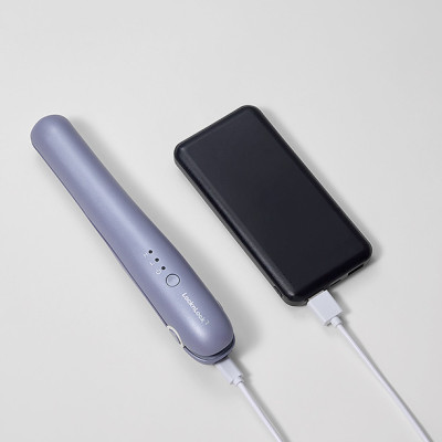 Máy duỗi tóc không dây, tấm phủ nhiệt ceramic LocknLock 15W - Màu tím - ENA224PUP - Hàng chính hãng