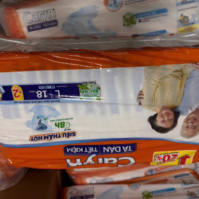 Combo 2 gói tã dán người già Caryn ngày và đêm siêu tiết kiệm gói lớn M18/L18 miếng 