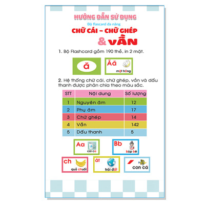 Tập Đánh Vần Tiếng Việt + Flasdcard Chữ Cái Chữ ghép Và Vần - Combo