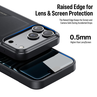 Ốp Lưng Mỏng Nhẹ Có Ngăn Đựng Thẻ Dux Ducis Pocard cho iPhone 17 Pro/ 17 Pro max_ Hàng chính hãng