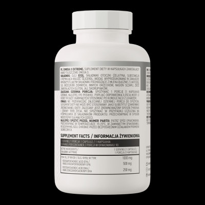 Ostrovit Omega 3 Extreme (90/180Viên), Viên Dầu Cá Siêu Cô Đặc, Hàm Lượng Cao 500mg EPA / 250mg DHA