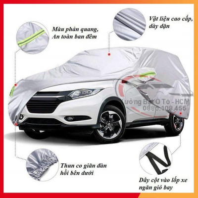 Bạt Phủ Ô Tô Vải Dù Oxford, Tráng Nhôm Cao Cấp, Áo Trùm Bảo Vệ Xe KIA CARNIVAL