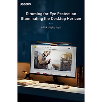 Đèn treo màn hình bảo vệ mắt Baseus i-Work Series (3 Light Mode, Anti Bluelight, New Model) -Hàng Chính Hãng