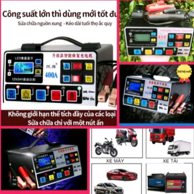 1 SẠC BÌNH ẮC QUY 12V-24V 400A SẠC 150A CHỐNG NGƯỢC CHẬP CHẬP 