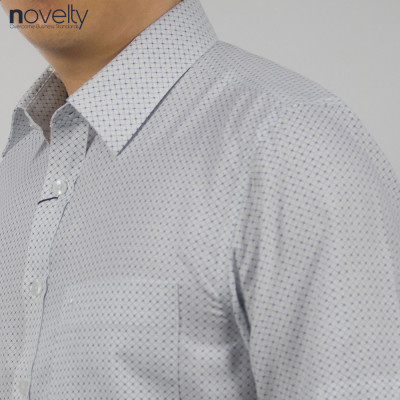 Áo sơ mi nam ngắn tay Novelty Casual hoa văn NSMMINMSPB230715N