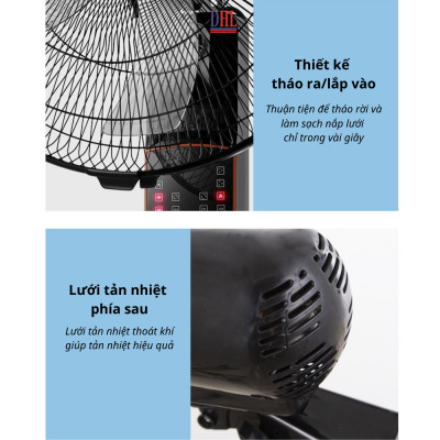 Quạt treo tường Mitomo FTT-60AE có remote hàng chính hãng